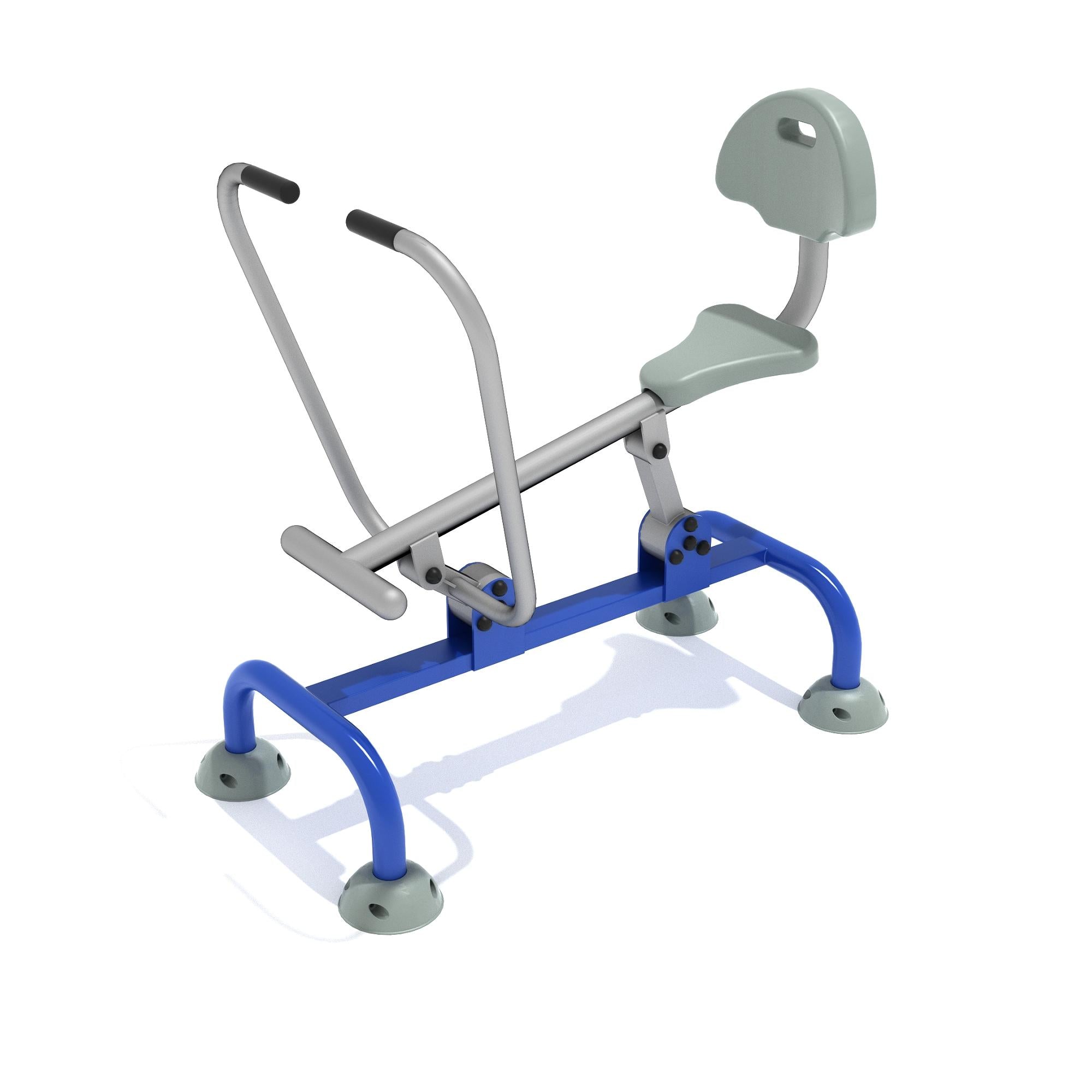 Rower with Back: Single Station commercial playground equipment