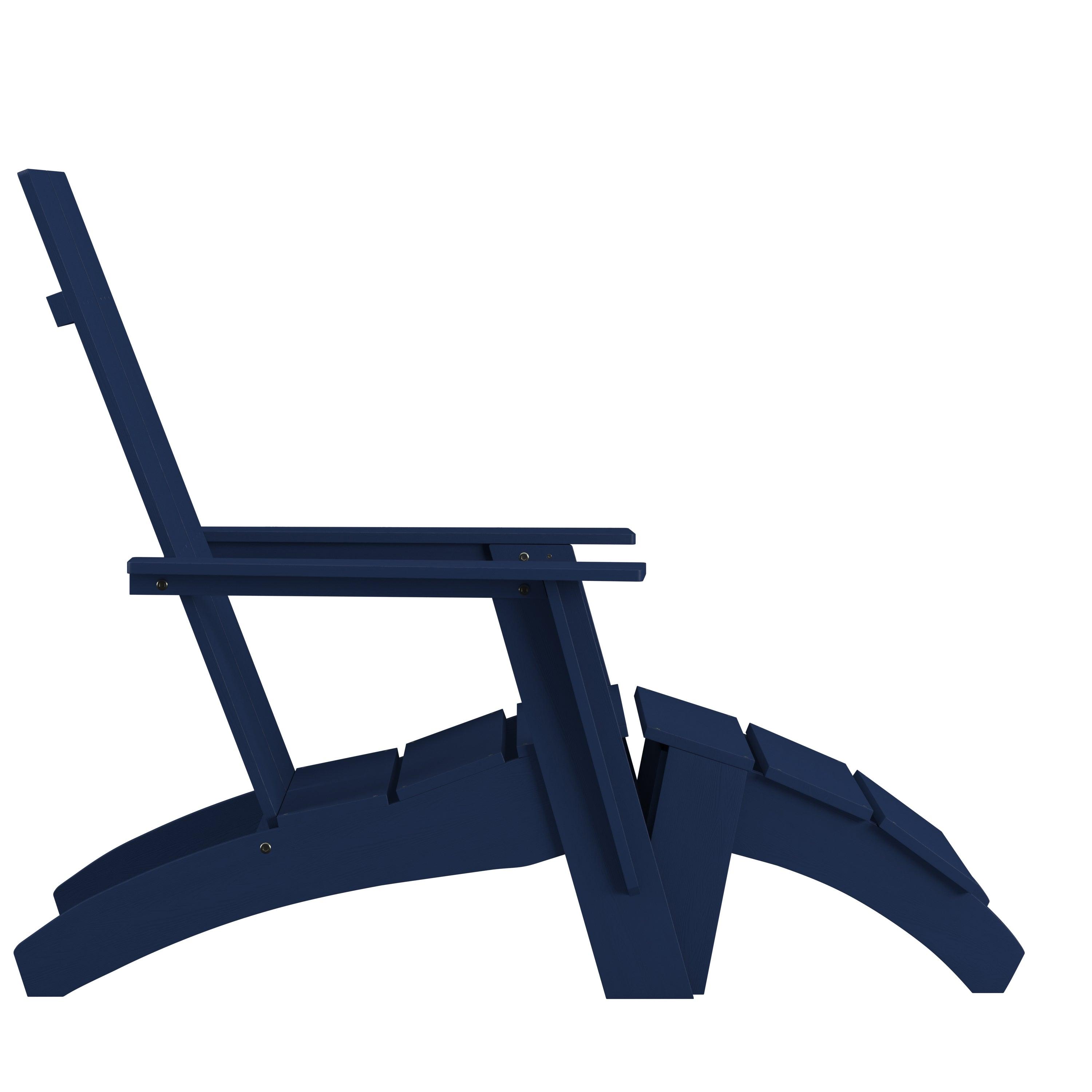 All-Weather Poly Resin Wood Adirondack Chairs with Foot Rests | 2 Pack - River City Play Systems
