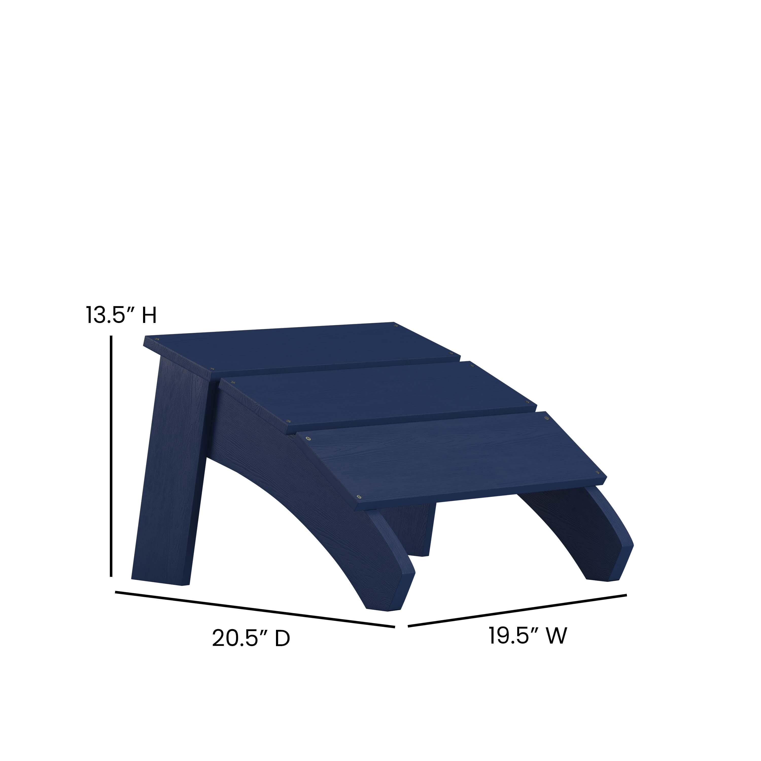 All-Weather Poly Resin Wood Adirondack Chairs with Foot Rests | 2 Pack - River City Play Systems