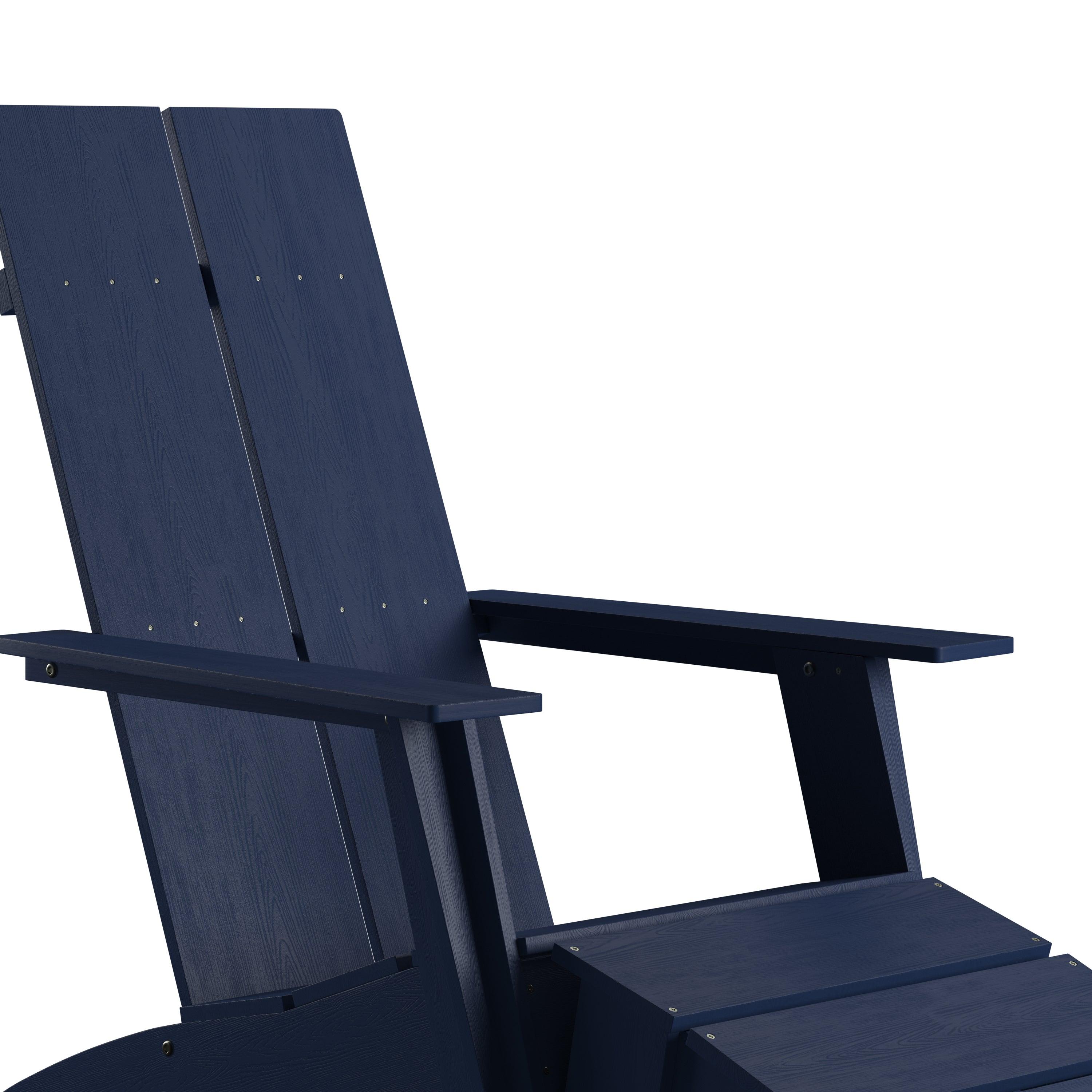All-Weather Poly Resin Wood Adirondack Chairs with Foot Rests | 2 Pack - River City Play Systems
