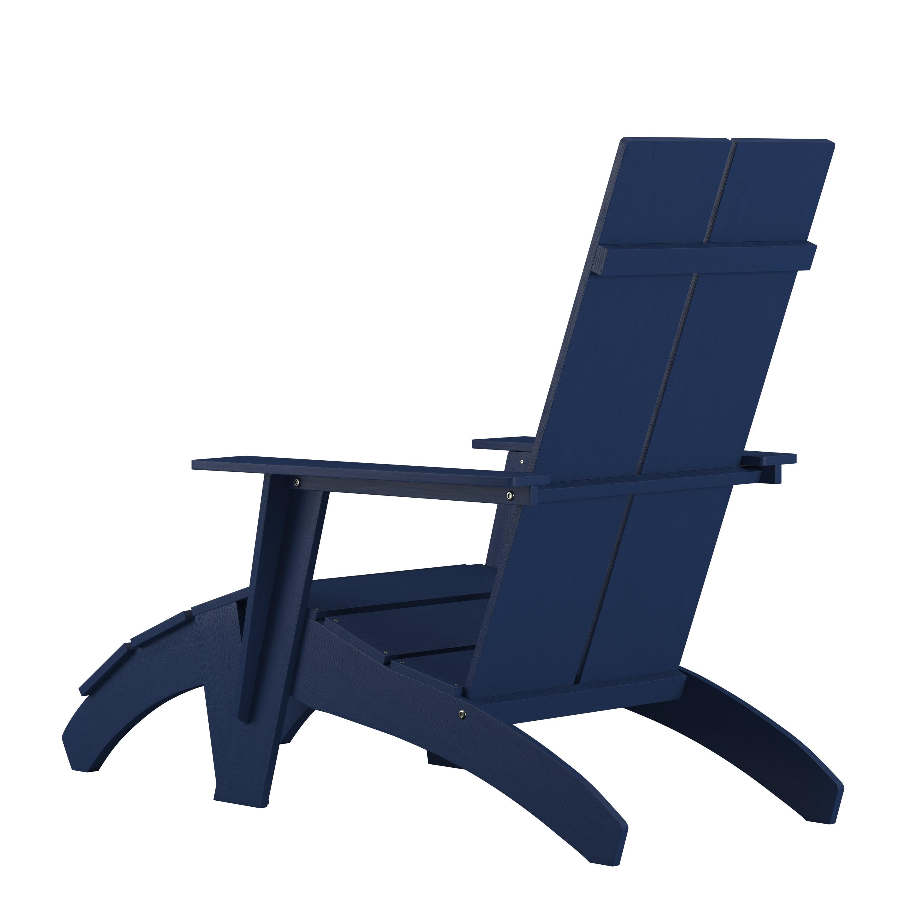 All-Weather Poly Resin Wood Adirondack Chairs with Foot Rests | 2 Pack - River City Play Systems