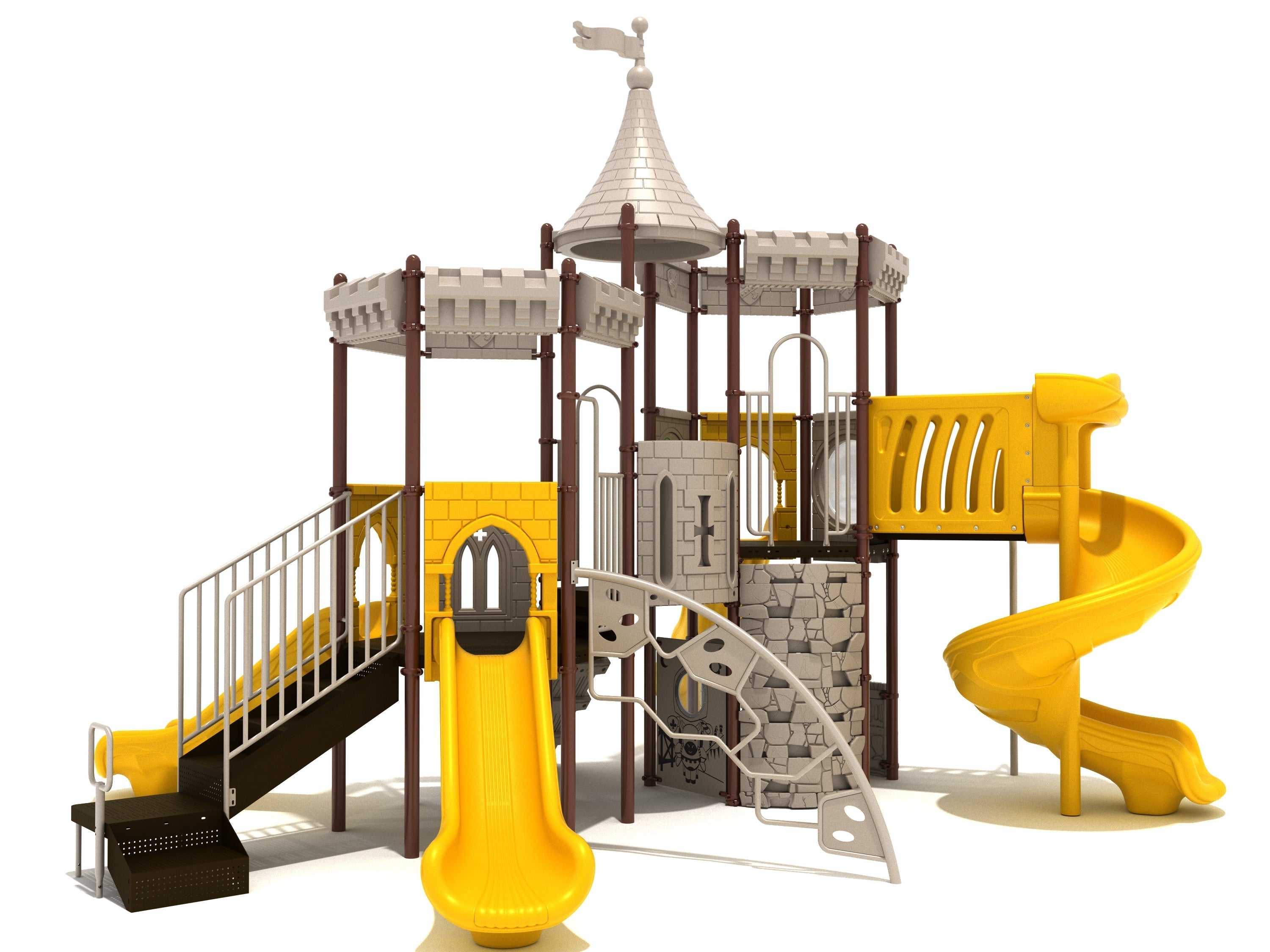High King's Hold commercial playground, complete front view