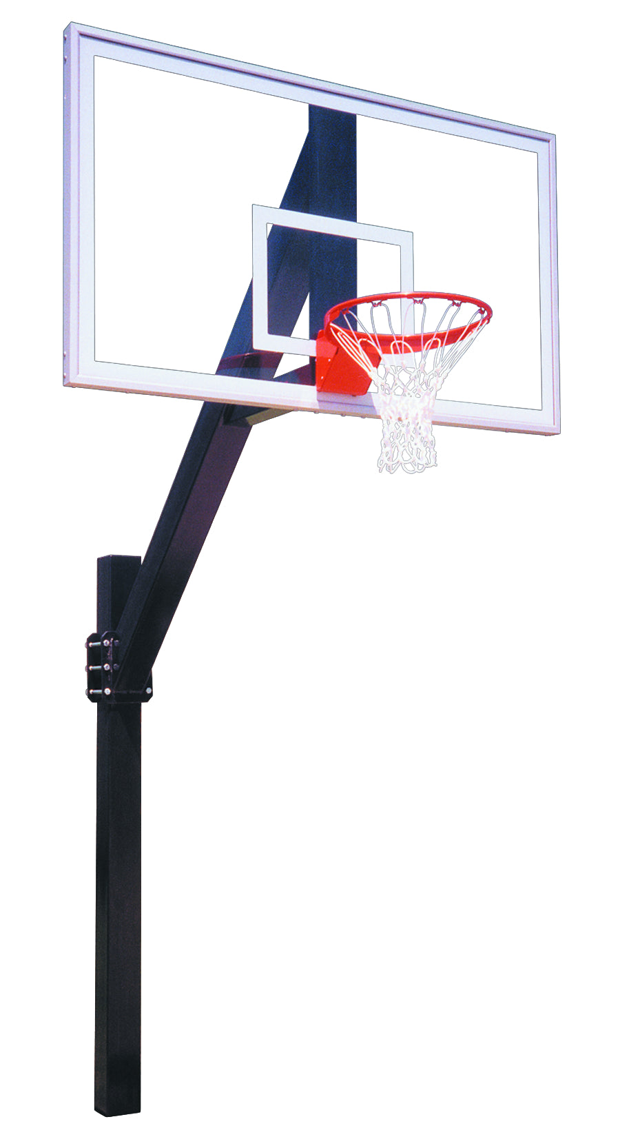 Legend Arena commercial basketball goal with 42 by 72 tempered glass backboard