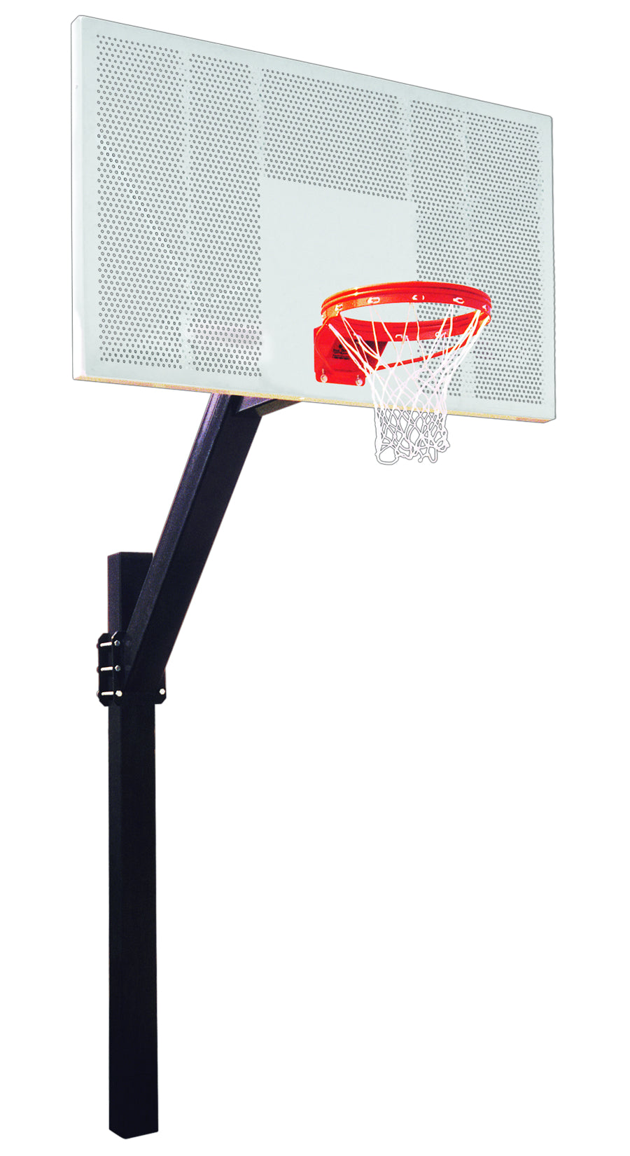 Legend Intensity commercial basketball goal with perforated aluminum backboard