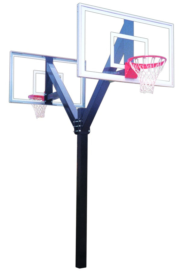 Legend Jr. Dual Fixed-Height Commercial Basketball Goal by First Team