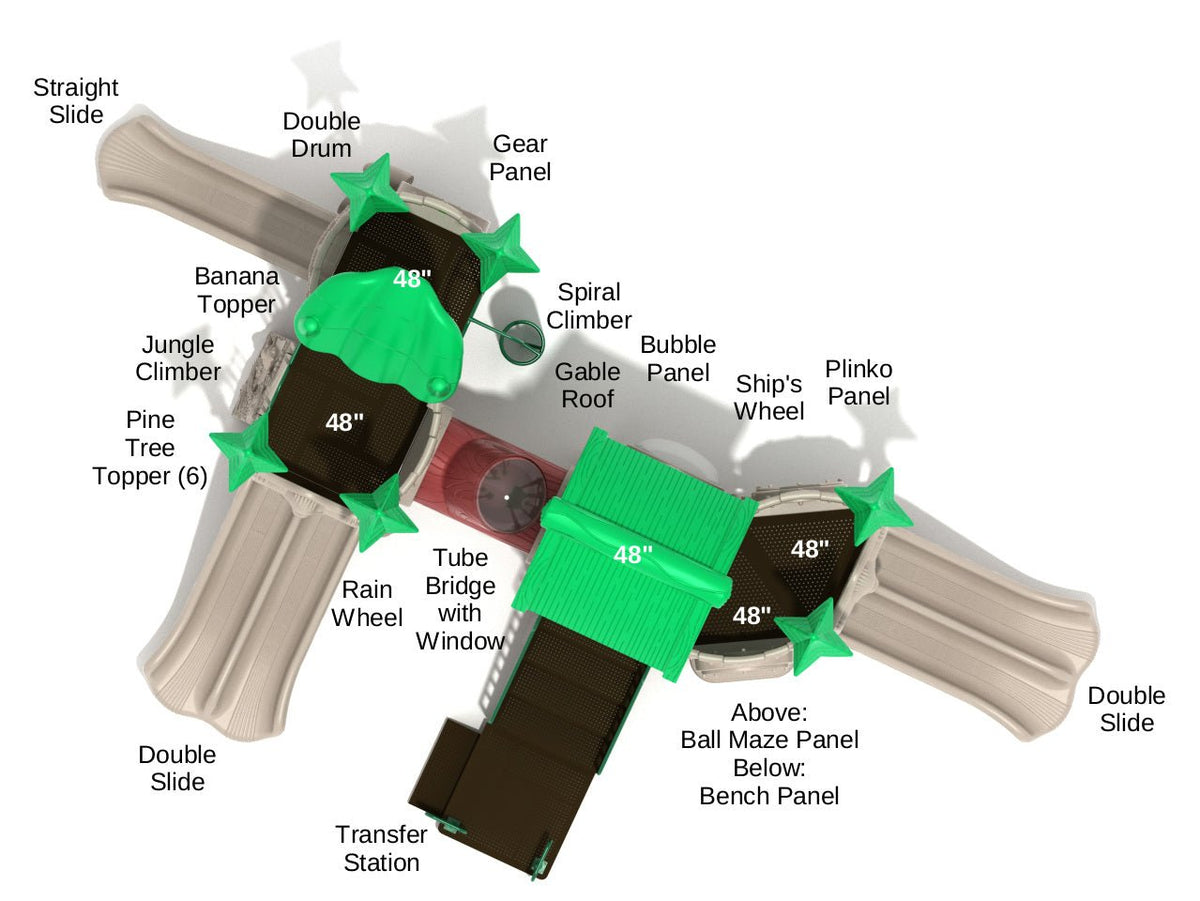 Turbo Turtle commercial playground detailed top-down view