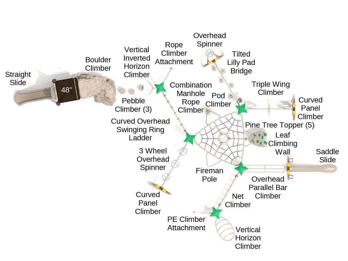 Bucktown Commercial Playground detailed overhead view