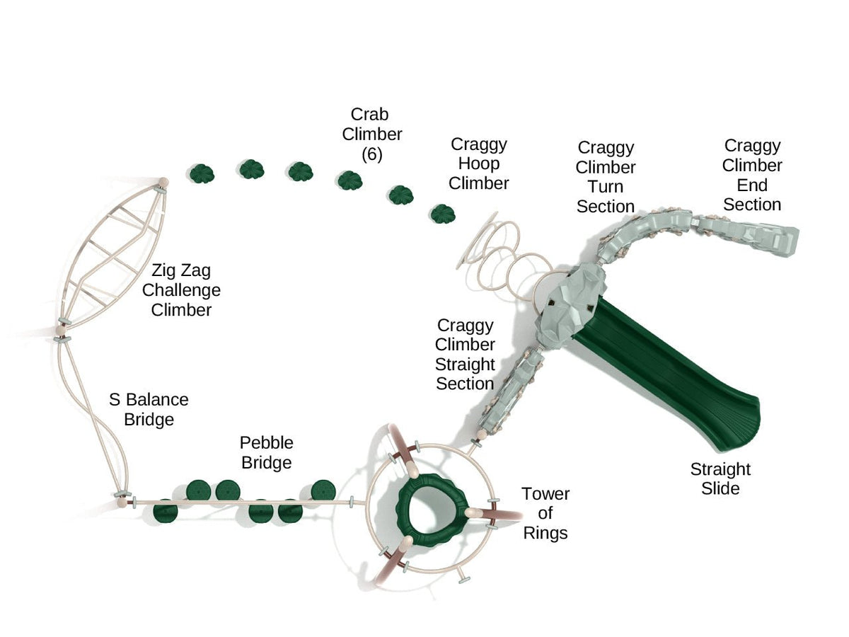 Elephant Rock Commercial Playground detailed overhead view