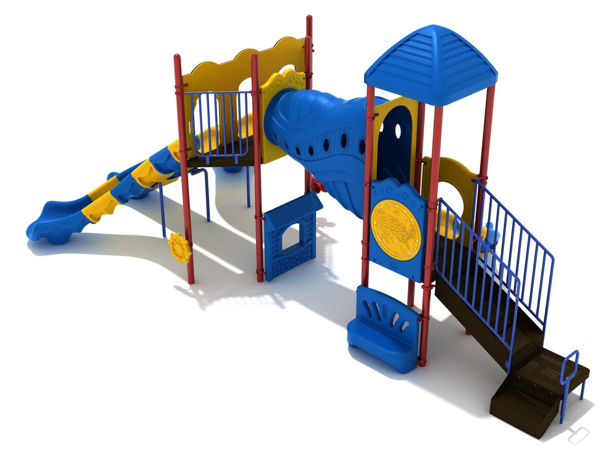 Casa Grande commercial playground in Primary colors, alternate view