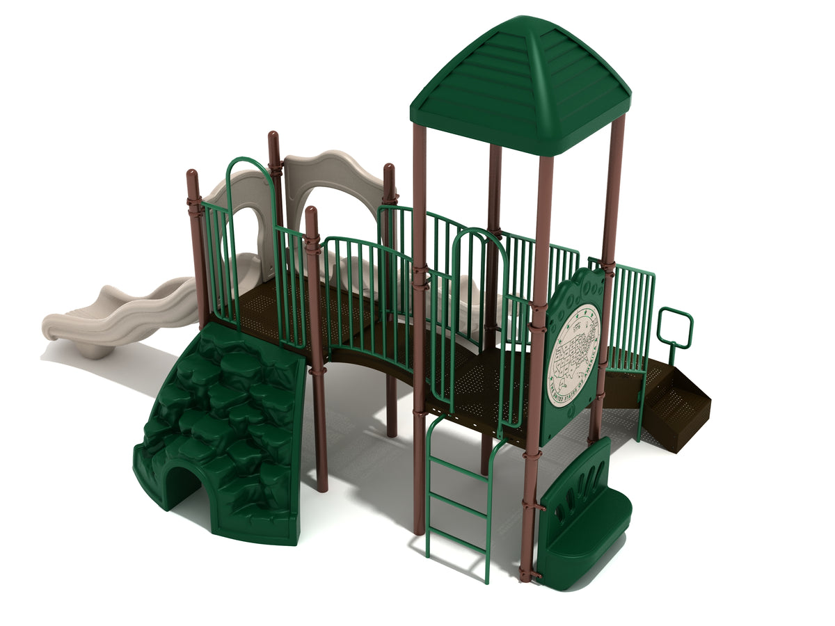 Gold Canyon commercial playground in Neutral colors, front view
