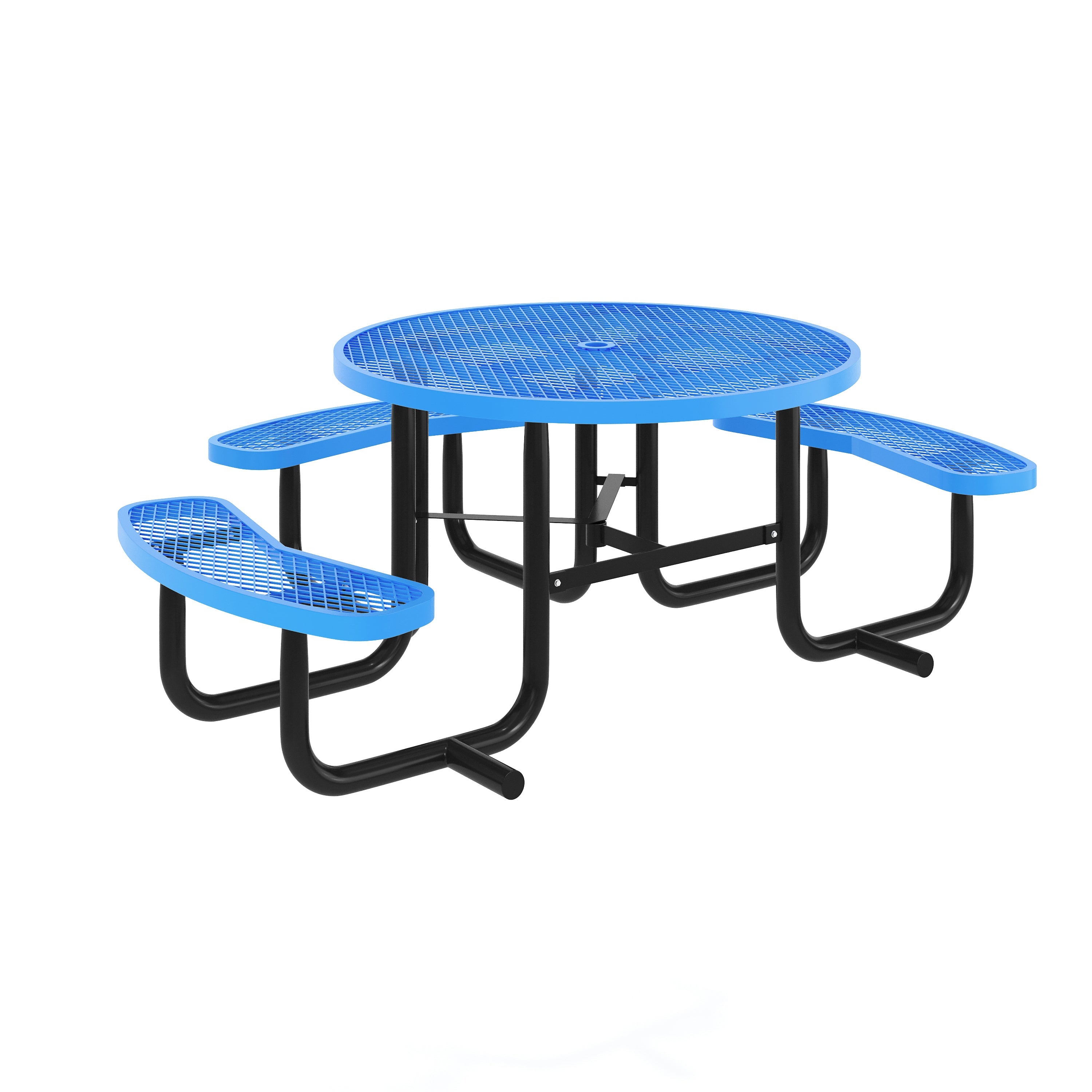 Creekside 46-inch wheelchair-accessible commercial picnic table in blue