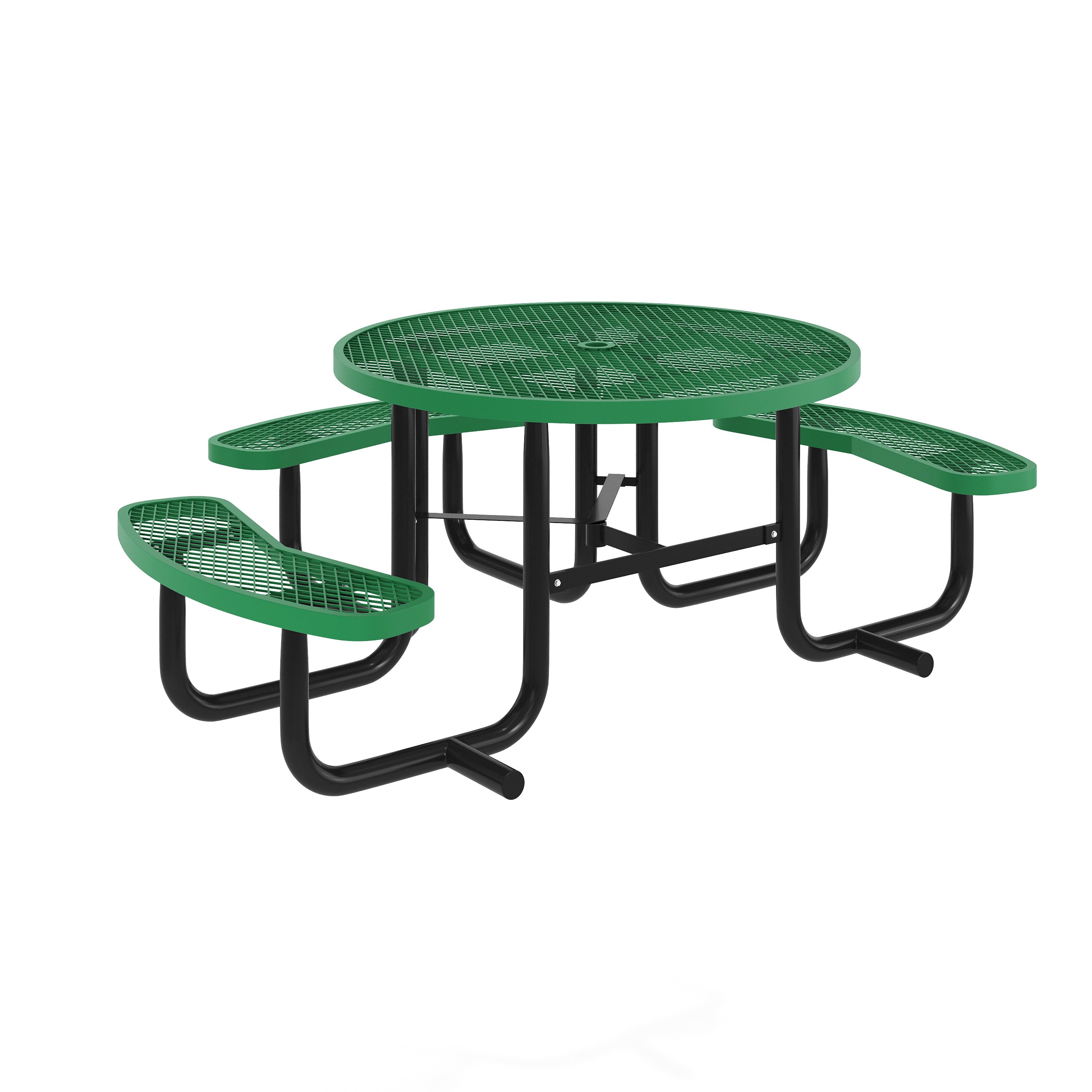 Creekside 46-inch wheelchair-accessible commercial picnic table in green